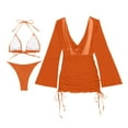 thumbnail image 1 of Trajes de baño para mujer, Trajes de baño para mujer Moda Mujer Blusa de malla de color liso con protección solar Conjunto de tres piezas Bikinis de playa divididos Conjuntos de trajes de baño Traje d, 1 of 2