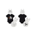 thumbnail image 5 of RUINIXCW Baby Boy Halloween Outfit Short Sleeve Romper Furry Suspender Shorts Hat, 5 of 7