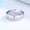 White Gold, variant on 14K Gold Plated Channel Band with Simulated Diamonds