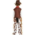 thumbnail image 4 of Kids Western Rodeo Cowboy or Cowgirl Classic Set - Vest, Pants, White T-Shirt, Brown Hat, Bandanna 5PC Outfits (Choose Color and Size)(L, Z05-Coffee), 4 of 7