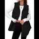 thumbnail image 3 of Chaleco Sin Mangas para Mujer, Chaqueta de Invierno Cálida con Botones Negro XL, 3 of 8