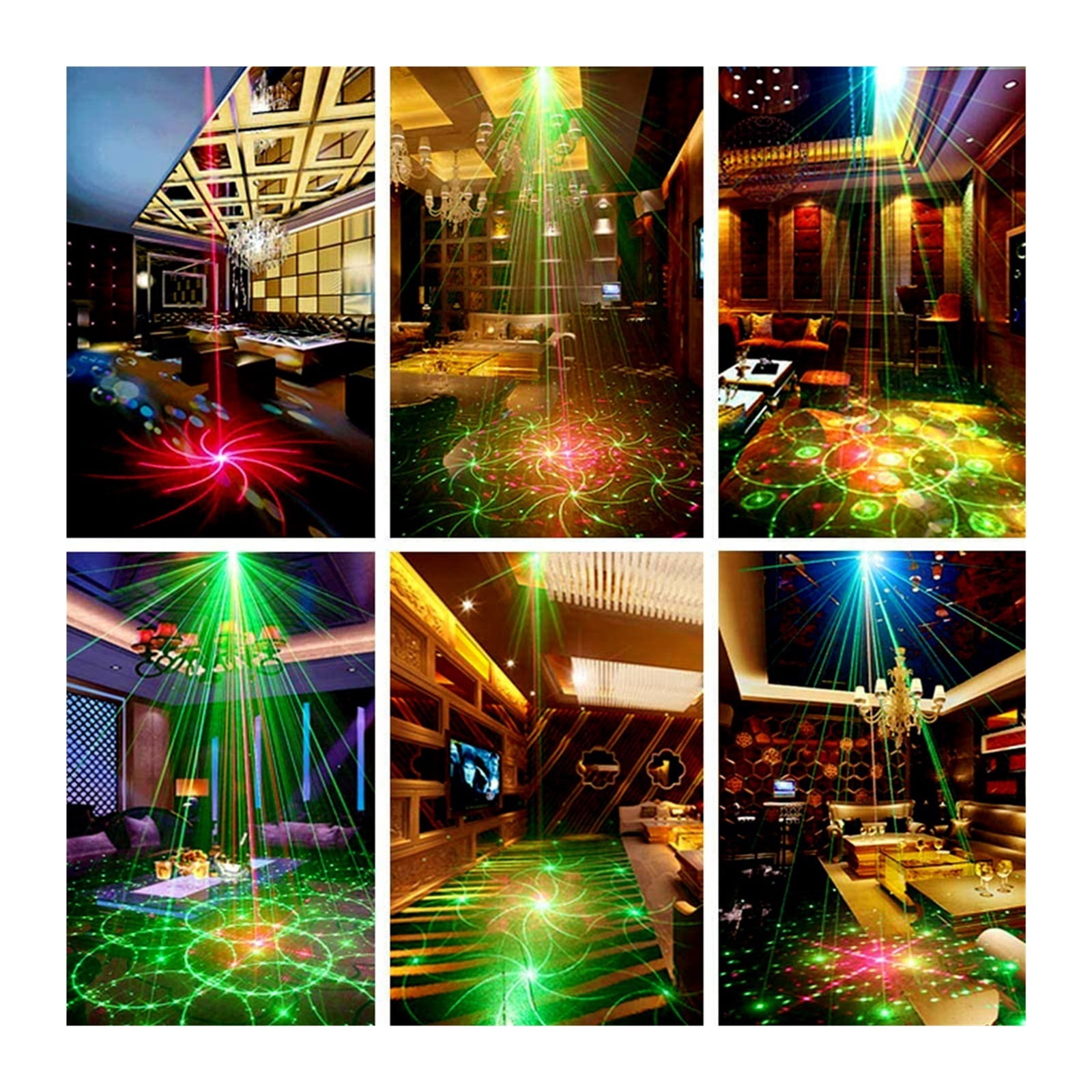 32 Pattern Stage Lighting Disco DJ Party Lights Beam Strobe Lamp Mini USB for Home Birthday Halloween KTV Bar Christmas