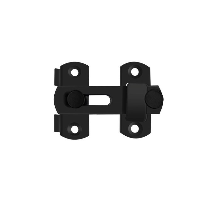 Pestillo de puerta negro de 2 uds., pestillo de puerta de acero inoxidable de alta calidad, adecuado para pestillo de puerta corredera y ventana, pestillo de Granero, hogar
