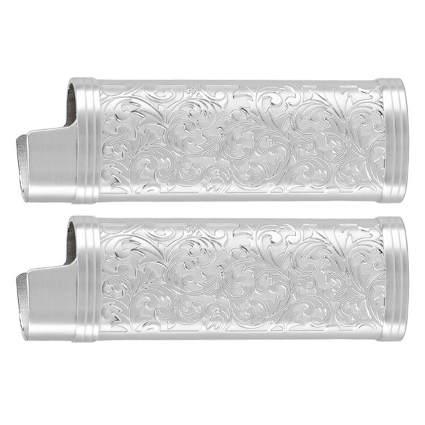 Estuche Para Encendedor, 2 Piezas Cubierta Para Encendedor De aleación De Zinc Encendedor Vintage Estampado Floral Estuche Para Encendedor De Metal Soporte Para Protección Del