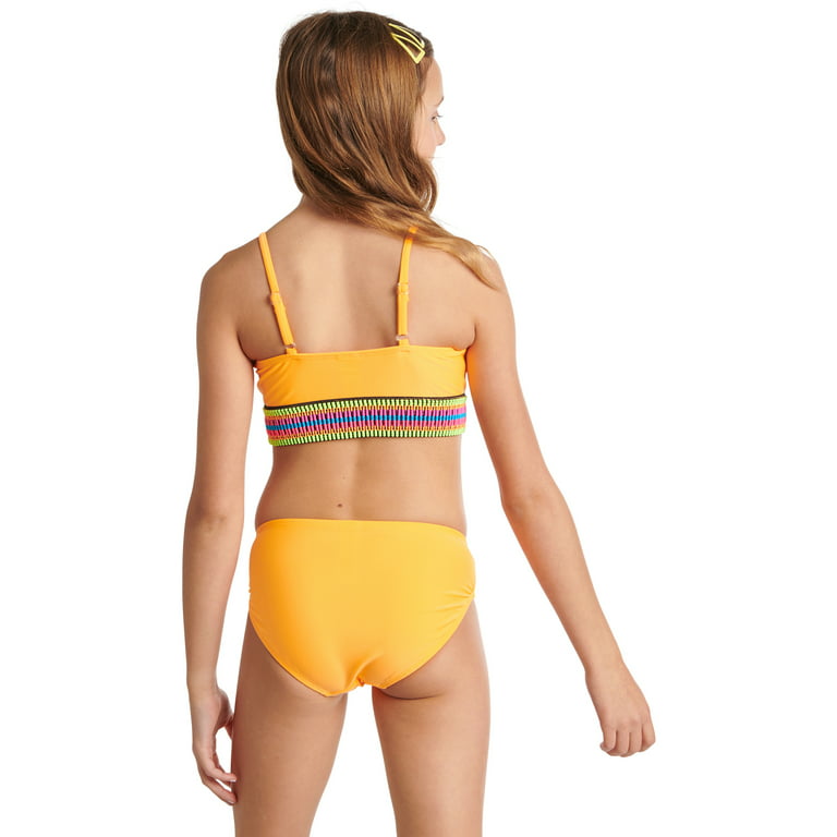Justice Girls 2 Piece Rainbow Elastic Bikini Swimsuit, Sizes 5-18 