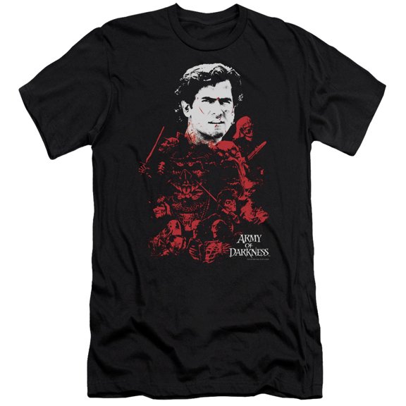 Army Of Darkness Pile Of Baddies Adult 30/1 T-Shirt Black