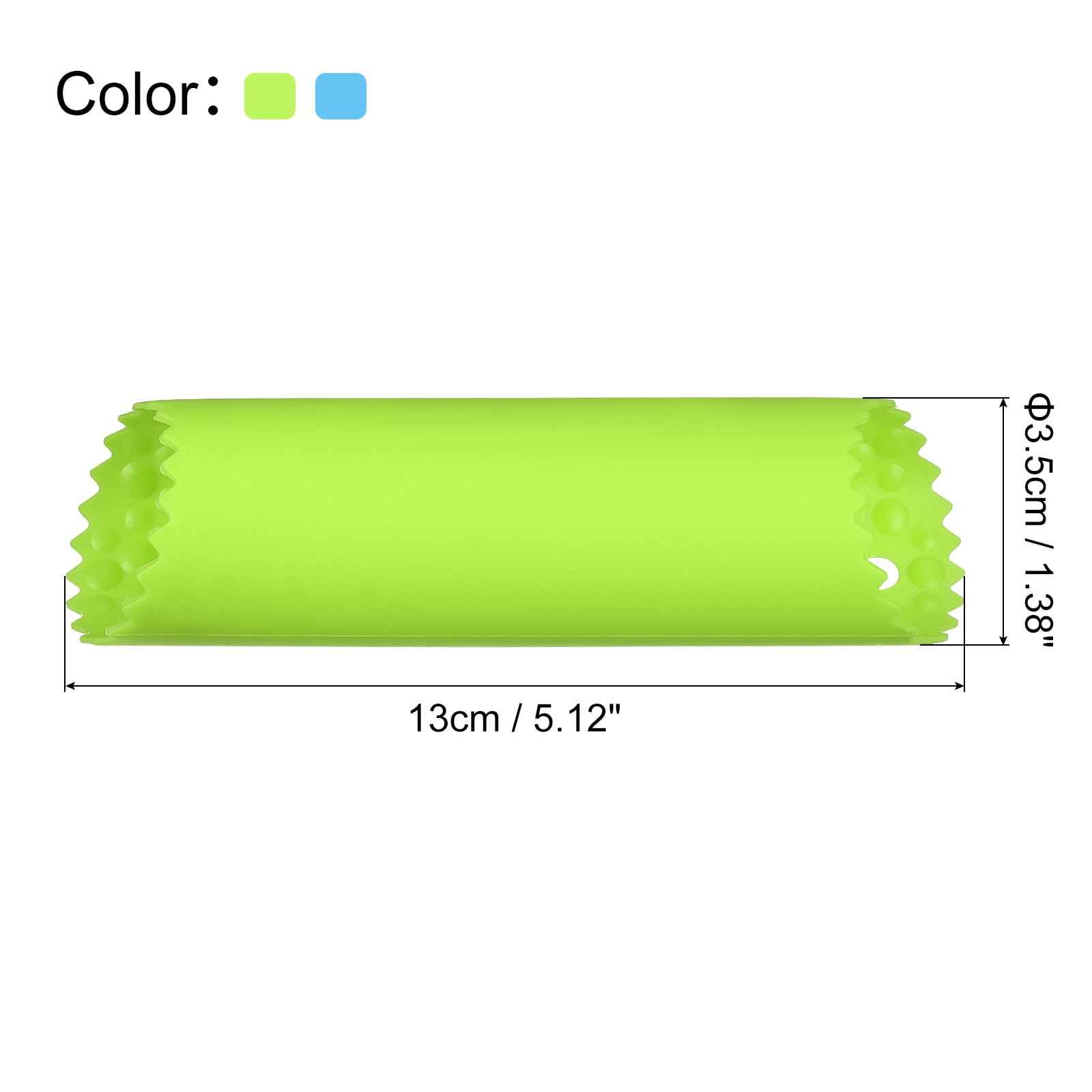 Unique Bargains Garlic Peeler Skin Remover Roller Keeper Blue/Green