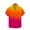 Orange, variant on Sakmal Short Sleeve Button Down Shirts for Men Beach Vacation Tshirts Orange Gradient Mens Shirts L