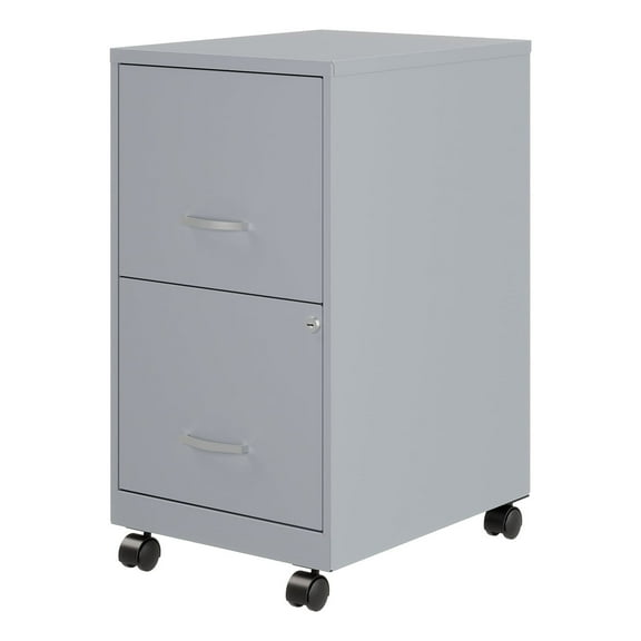 Hirsh Industries 2-Drawer Lockable Metal File Cabinet, Grey