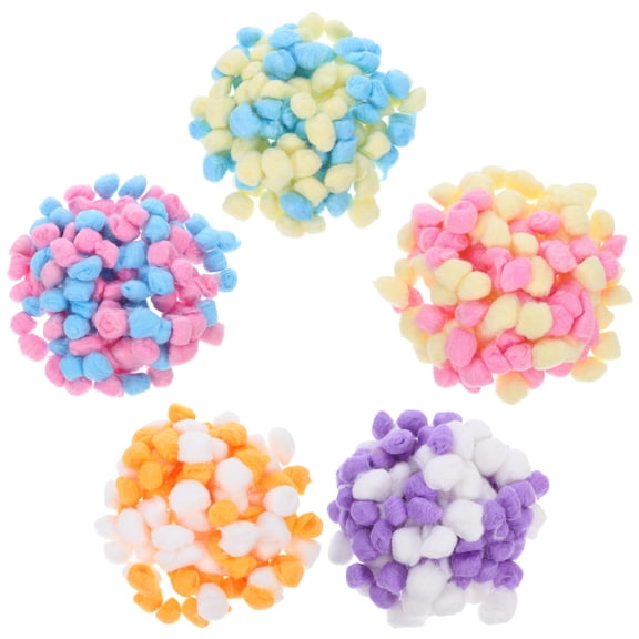 ETEREAUTY 500Pcs Soft Colored Cotton Balls Assorted Colors for DIY Crafts and Pet Nesting Accessories