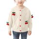 thumbnail image 1 of Suéter de cuello redondo para niña, cárdigan de punto con parte superior de hilo estilo occidental, chaqueta de suéter para niña, parte superior de poliéster para niña, 1 of 8