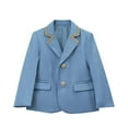 thumbnail image 2 of Chaquetas para niños, chaquetas de traje inglés para niños y niñas, chaquetas de estilo universitario, uniformes escolares, top de algodón para niñas., 2 of 6