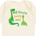 thumbnail image 4 of Inktastic My Auntie Loves Me Dinosaur Boys Long Sleeve Baby Bodysuit, 4 of 5