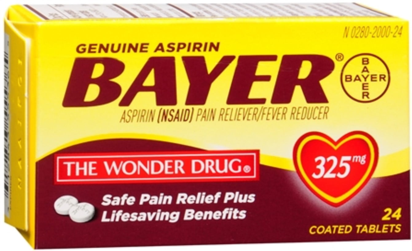 Bayer Aspirin 325 mg Tablets 24 ea (Pack of 3)
