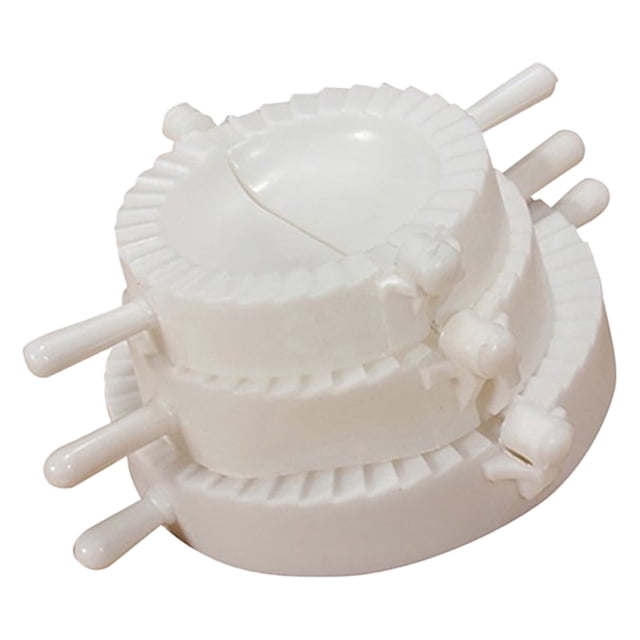 Dumpling Mould Kitchen Gadget Set for Training and Everyday Use - Large Small and Medium Sized Three Piece Package with Manual Pinch Dumpling Clip and Durable