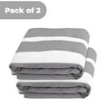 thumbnail image 4 of BNM Cabana Striped Cotton Chaise Lounge Chair Cover, Set of 2, Light Grey, 4 of 10