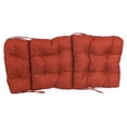 thumbnail image 2 of 20-inch by 42-inch Spun Polyester Solid Outdoor Tufted Chair Cushion Orange-Color, 2 of 2