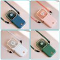 thumbnail image 4 of Billuyoard mini ventilador colgando del cuello plegable 3 velocidades del viento portátil carga USB soporte para teléfono móvil refrigeración accesorios Electrodomésticos Rosado Billuyoard HA012658-02B, 4 of 6