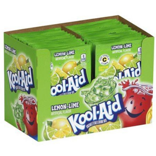 Kool-Aid Lemon-Lime Unsweetened Drink Mix Packets, 48 Count 0.22 oz Each