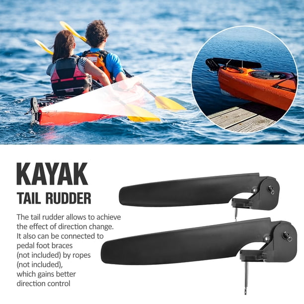 Gouvernail de canoë, alliage d'aluminium, gouvernail de kayak, contrôle du pied, réglage de la direction, kit de pêche léger pour bateau de pêche, canoë, kayak, aventure Gouvernail de canoë, alliage d'aluminium, gouvernail de kayak, contrôle du pied, réglage de la direction, kit de pêche léger pour bateau de pêche, canoë, kayak, aventure