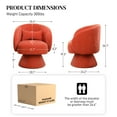 thumbnail image 3 of Wiilayok Swivel Barrel Chair, Linen Upholstered Swivel Cuddle Accent Chairs for Living Room, Comfy 360° Swivel Lounge Sofa Chair for Bedroom, Office, Hotel,Orange, 3 of 8
