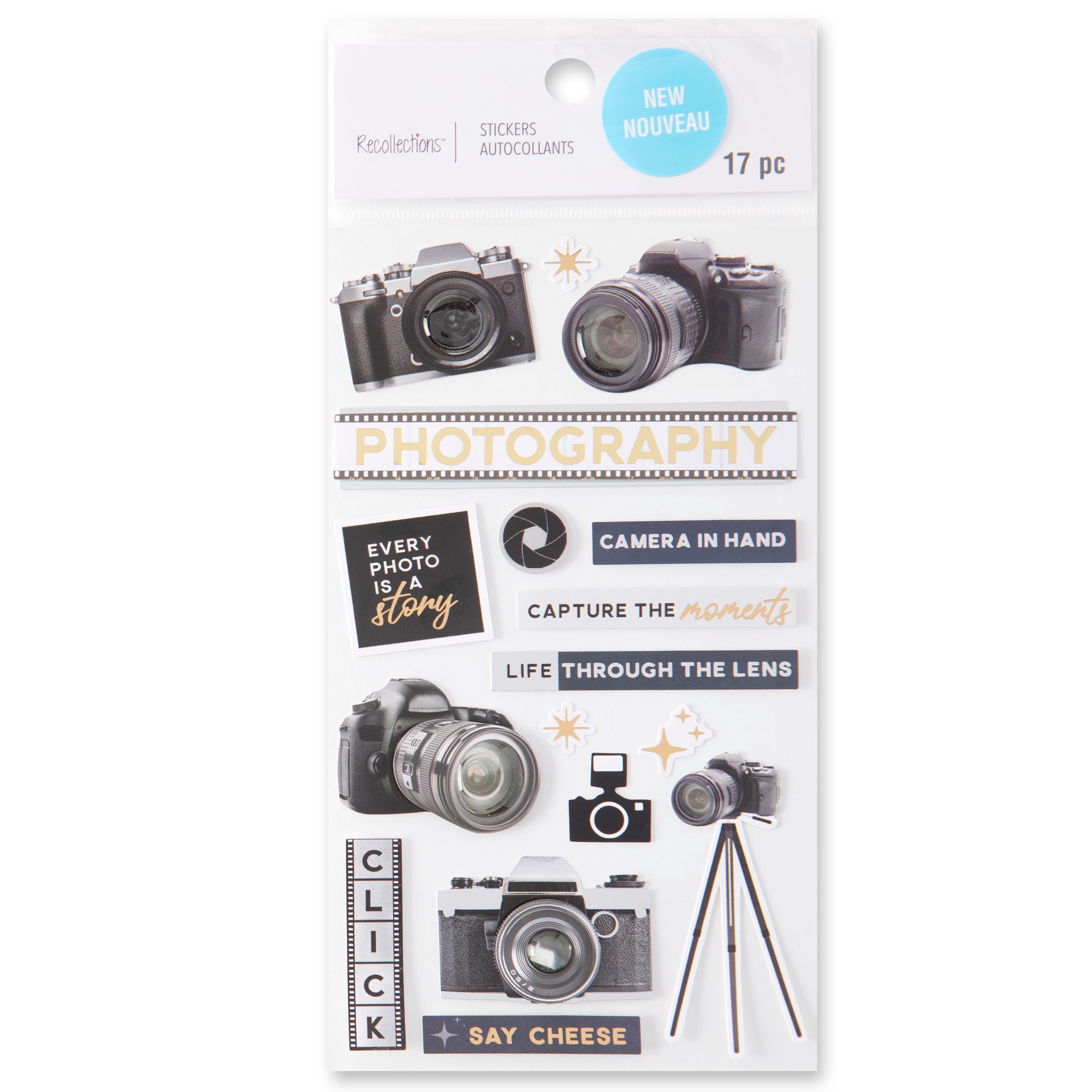 Recollections Photography Stickers, 12 Pack