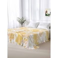 thumbnail image 5 of Yellow Flowers Twim Size Flat Sheet, Wrinkleproof & Fadeproof Cooling Flat Bed Sheet Only, Watercolor Summer Botanical Floral Breathable Soft Bedding Top Sheets 66 x 96 Inches, 5 of 8