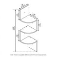 thumbnail image 4 of Furinno 3 Tier Wall Mount Floating Corner Radial Shelf, Set of 2, 4 of 6