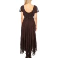 thumbnail image 2 of Sakkas Marigold Embroidered Fairy Dress - Chocolate - One Size Plus, 2 of 6
