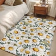 thumbnail image 5 of Farmhouse Daisy 3'x5' Washable Rug, Spring Vintage Country Flower Plant Non-Slip Area Rugs for Entryway Kitchen Classroom, StainResistant Dorm Throw Carpet, Low Pile Soft Indoor Floor Mat, 5 of 9
