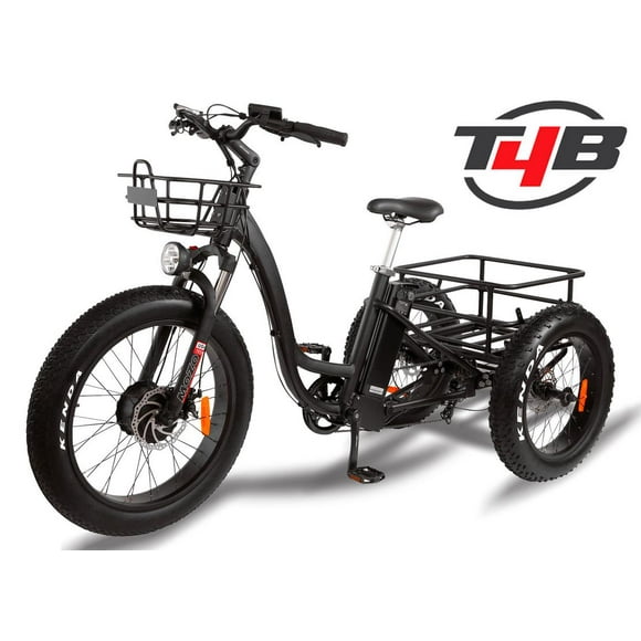 T4B CARRIAGE TRIKE Electric FAT TIRE - Front Drive BAFANG 500W Motor, 48V13Ah Lithium Battery