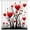 Rouge Noir, variante sur Rideau de Douche Rouge pour la Saint-Valentin, Rideau de Douche Amour Romantique Rouge, Rideau de Douche Cœur de la Saint-Valentin, Ensemble de Décoration de Salle de Bain Imperméable avec 12 Crochets 72X72 Pouces