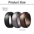thumbnail image 2 of Avaner Silicone Wedding Ring for Men: 3 Pack 8mm Width Breathable Air Grooves Silicone Rubber Wedding Engagement Bands Valentine's Day Gift, Size 9, 2 of 4