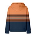 thumbnail image 5 of Mercatoo Girl Striped Hoodies Co𝐥orblock Trendy 𝐏reppy Sweatshirt Teen Fall Winter Casual Long Sleeve Pullover with Poket, 5 of 7