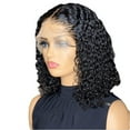 thumbnail image 7 of Human Hair Wig European And American Short Curly Hair African Small Curly Head Fiber Head Cover Headband Wigs, 7 of 7
