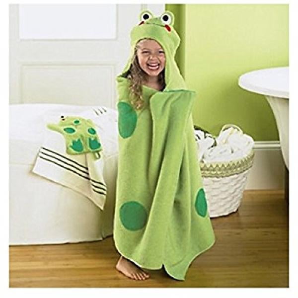 Jumping Beans Animal Bath time Wrap kids Hooded Towel New 