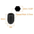 thumbnail image 2 of Unique Bargains Ball Point Set Screws, M4 x 6mm High Carbon Steel Metric Spring Hex Socket Grub Screw 20 Pack, 2 of 7