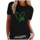 thumbnail image 2 of Fiudx Camisas para Mujer Camiseta de Manga Corta Informal con Cuello Redondo y Estampado Del Día de San Patricio para Mujer, 2 of 6