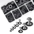 thumbnail image 3 of Arkzeo 500PCS Nylon Flat Washers Thick Flat Sealing Black Plastic Washers Form M2-M10, 3 of 8