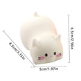 thumbnail image 2 of Cat Shape Squishy Fidget Toys for Adults Soft TPR Slow Rebound Tactile Gadget Minimal Desktop Indoor Accessory Orange White 1 Pack, 2 of 4