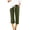 Green1, variant on yunLCZ Women's Straight Leg Pants High Wa Womens Daily Elastic Waist Pockets Straight Solid Color Casual Pants Loose 3/4 Trousers