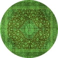 thumbnail image 1 of Ahgly Company Indoor Round Medallion Green Traditional Area Rugs, 4' Round, 1 of 1