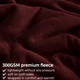 thumbnail image 2 of Homieway Large Burgundy Bed Blankets,Soft Twin Size Blanket for Sofa Couch, All Season Lightweight Microfiber Fluffy Flannel Fleece Throw Blanket,60" x 80", 2 of 6
