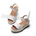 thumbnail image 5 of DREAM PAIRS Women's Open Toe Buckle Ankle Strap Espadrille Platform Wedge Sandals, 5 of 7