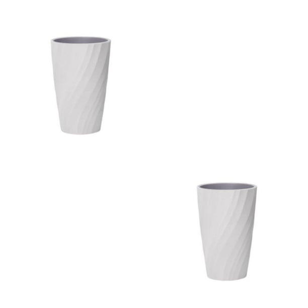 Yuarrent Taza de enjuague bucal de doble capa, tazas de multiusos, de de moda con personalidad, soporte para cepillo de , regalos, gris y blanco Gris blanco 301-400ml 2Conjunto
