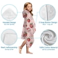 thumbnail image 7 of Pink Cow Strawberry Pattern Hooded Bath Towel，50"x30" for Ages 3 To 12 Kids, Quick Dry Lightweight Soft Microfiber Hood Beach Towel Cover Up for Kids, 7 of 7
