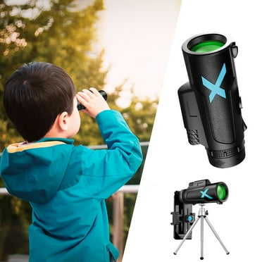 SDJMa 12X50 Monocular Telescope for Adults, HD Monoculars with Low Light Night Vision & Telescopic Tripod & Phone Clip, Monocular Scope for Men Women Bird Watching Hiking Concert Travelling