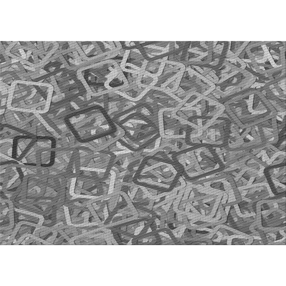 Ahgly Company Machine Washable Indoor Rectangle Transitional Ash Gray Area Rugs, 6' x 9'