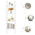 thumbnail image 4 of 4 Tiers Bookshelf Acrylic Ladder Type Shelf for Small Spaces Clear Organizer, 4 of 13