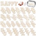 thumbnail image 1 of Parches de tela de chenilla con letras Jollidecor, 78 unidades, color blanco, 1 of 7